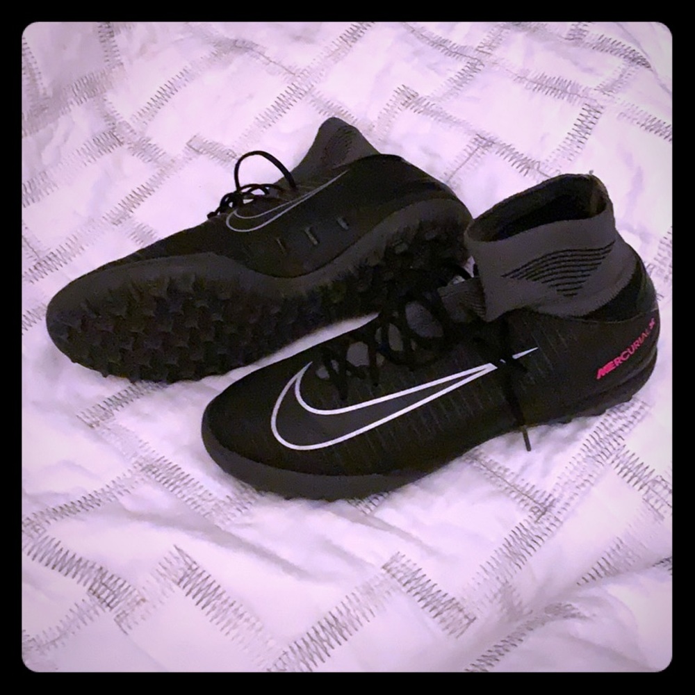 Nike Mercurial indoor soccer shoes.